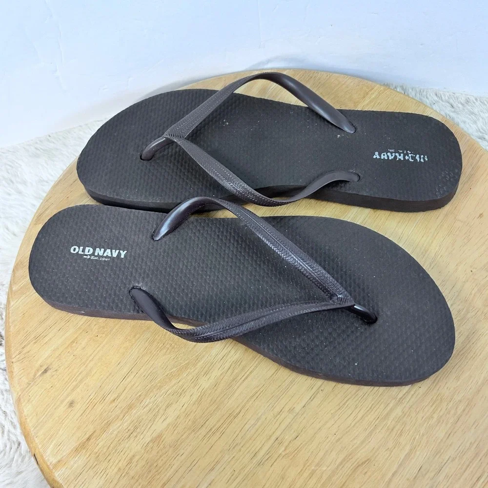 2pair Flip Flops Thong Sandals Beach Pool Summer Casual Shoes‎ Size 7-8